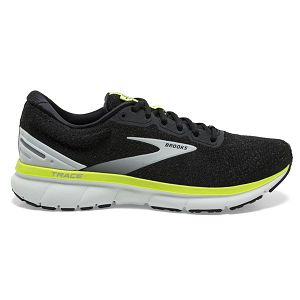 Brooks Trace Mens Road Running Shoes Black/Grey/Yellow | USA-YEV236740